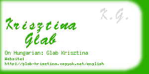 krisztina glab business card